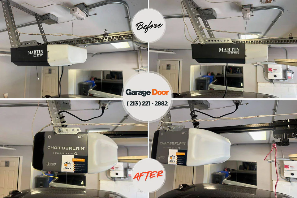 Before and after: garage door repair Park Layne, OH